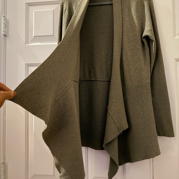 Anthropologie Olive Open-Front Cardigan - Picture 3 of 11
